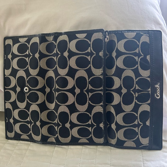 Coach Monogrammed Wallet Grey/black - Picture 2 of 3